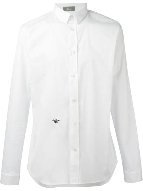 dior shirt with bee embroidery|Shirt with Gold.